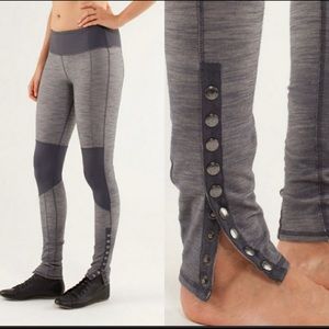 Lululemon Cross Town Charcoal Slub Leggings 6